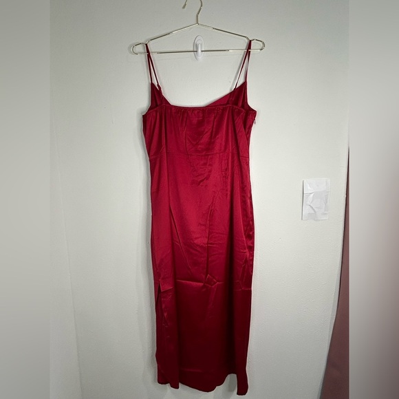 Unbranded Red Satin Cowl Neck Slip Dress - Size 2X - Picture 8 of 9